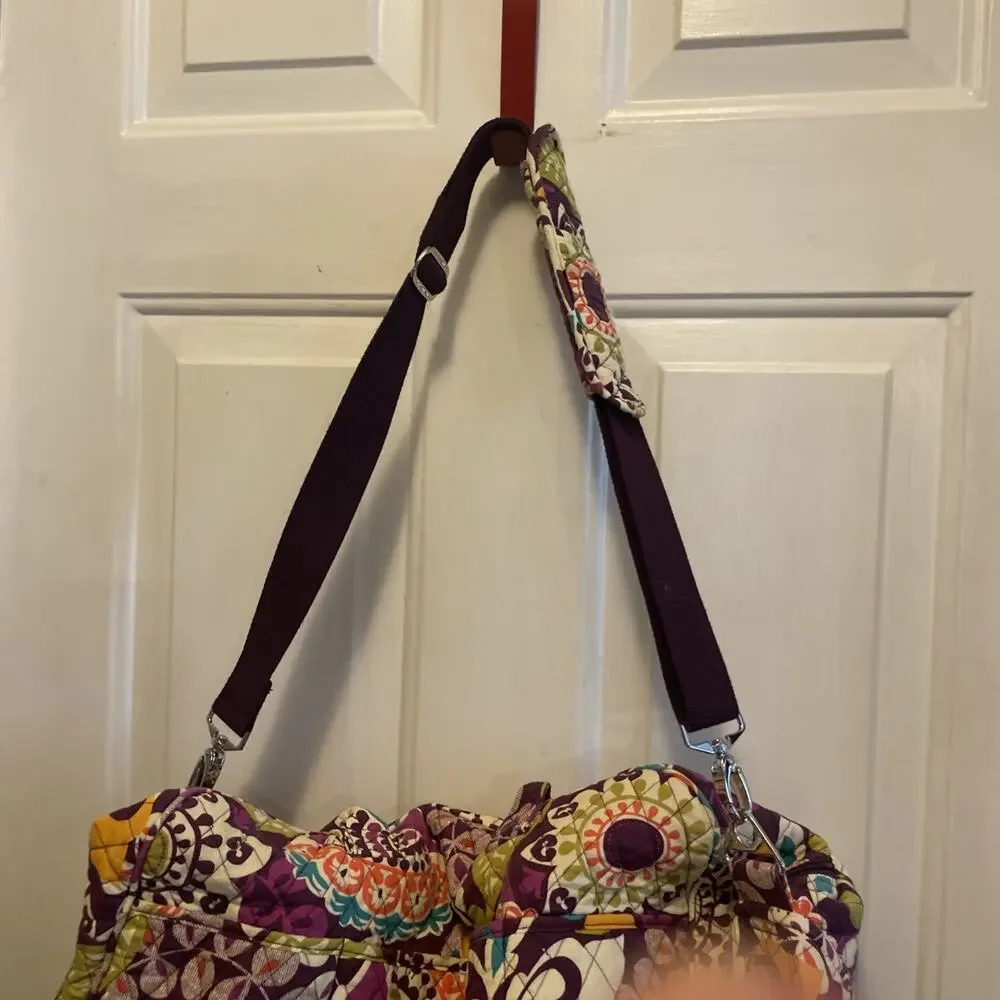 VERA BRADLEY LARGE DUFFLE WEEKENDER BAG “PLUM CRAZY”